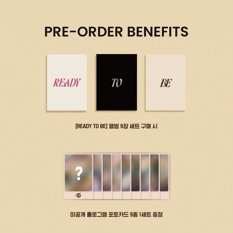 TWICE - READY TO BE 12th Mini Album (READY Ver.) Mit Vorbesteller-Poster | 8 Songs, CD, Gefaltetes Poster Inklusive